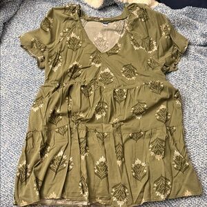 Floral Olive Green Women's dress old navy